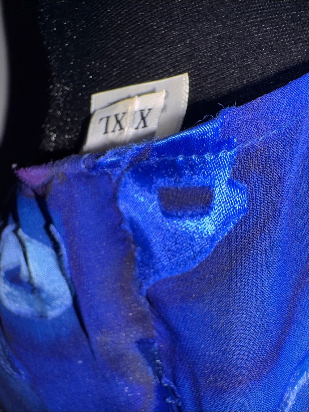 Blue & Purple Sheer Velvet Burnout Floral Duster Kimono - Picture 4 of 6